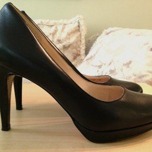 Black, platform pumps, excellent condition